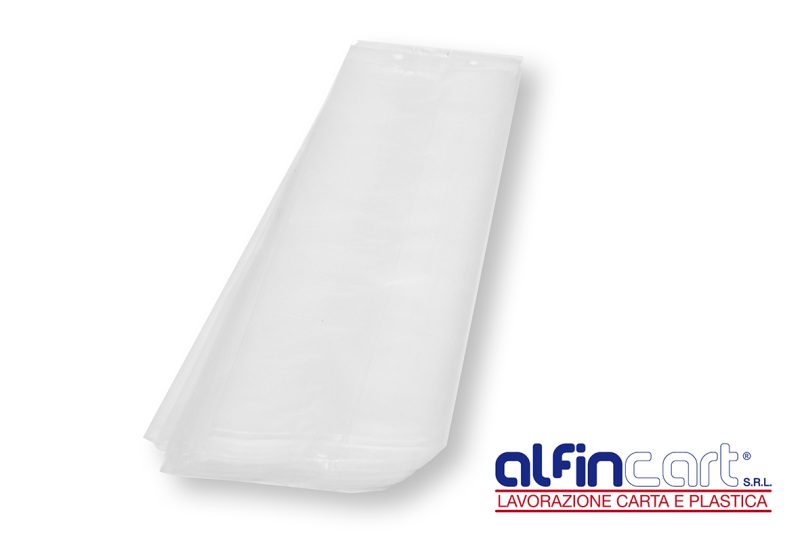 Poly bags made from polyethylene material in clear and unprinted style.
