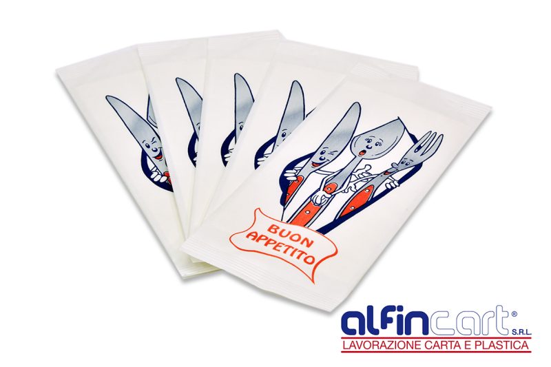 100 Buste Portaposate In TNT Con Tovaglioli - Set Avorio Per Ristoranti E Feste - 11x25 Cm - Foto 10