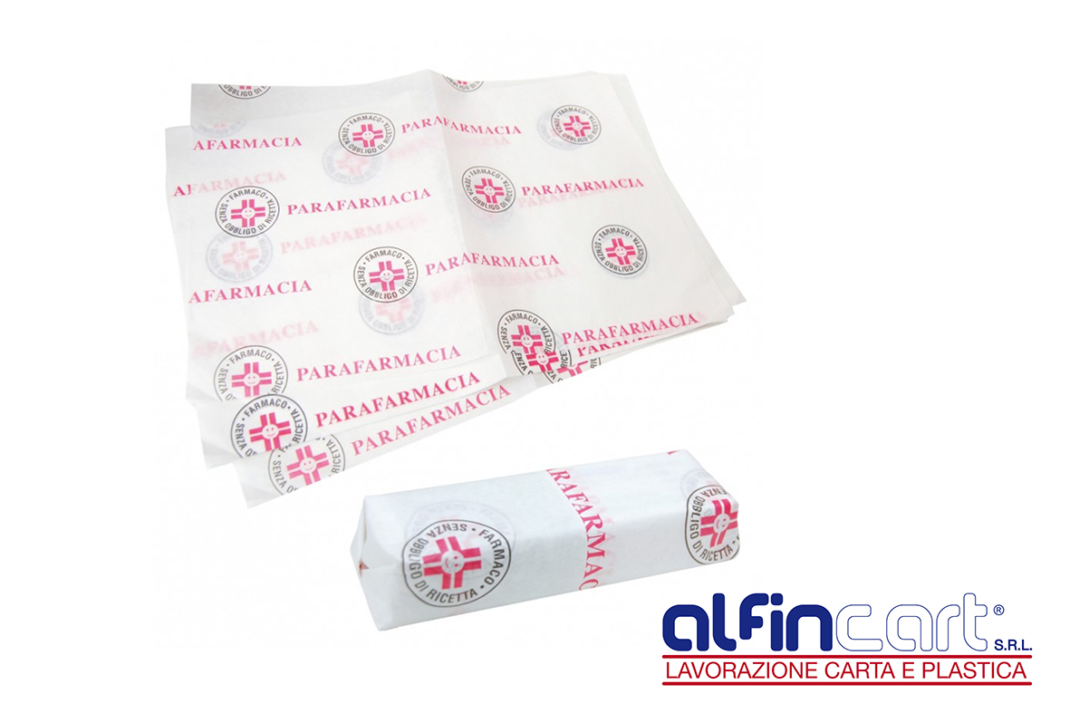 Wrapping paper with parapharmacy medical design.