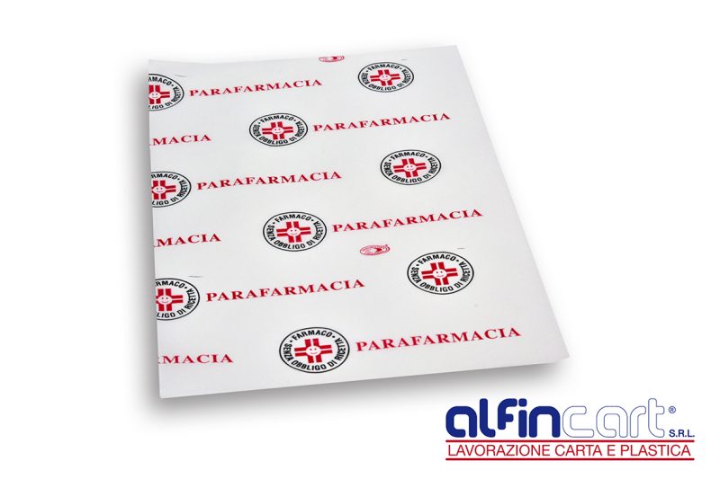 Wrapping paper with parapharmacy medical design.